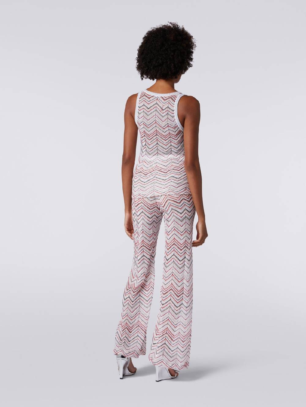 Missoni Pantaloni in maglia zig zag con lurex e paillettes Offerta San Valentino