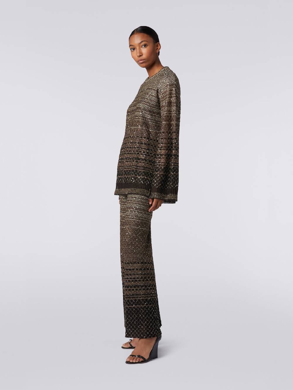 Missoni Pantaloni in maglia dégradé con paillettes Offerta Anniversario