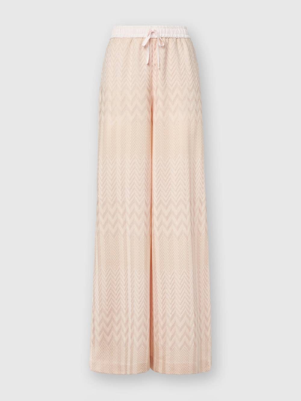 Missoni Pantaloni a palazzo in cotone e viscosa zig zag Smaltimento dello stoccaggio