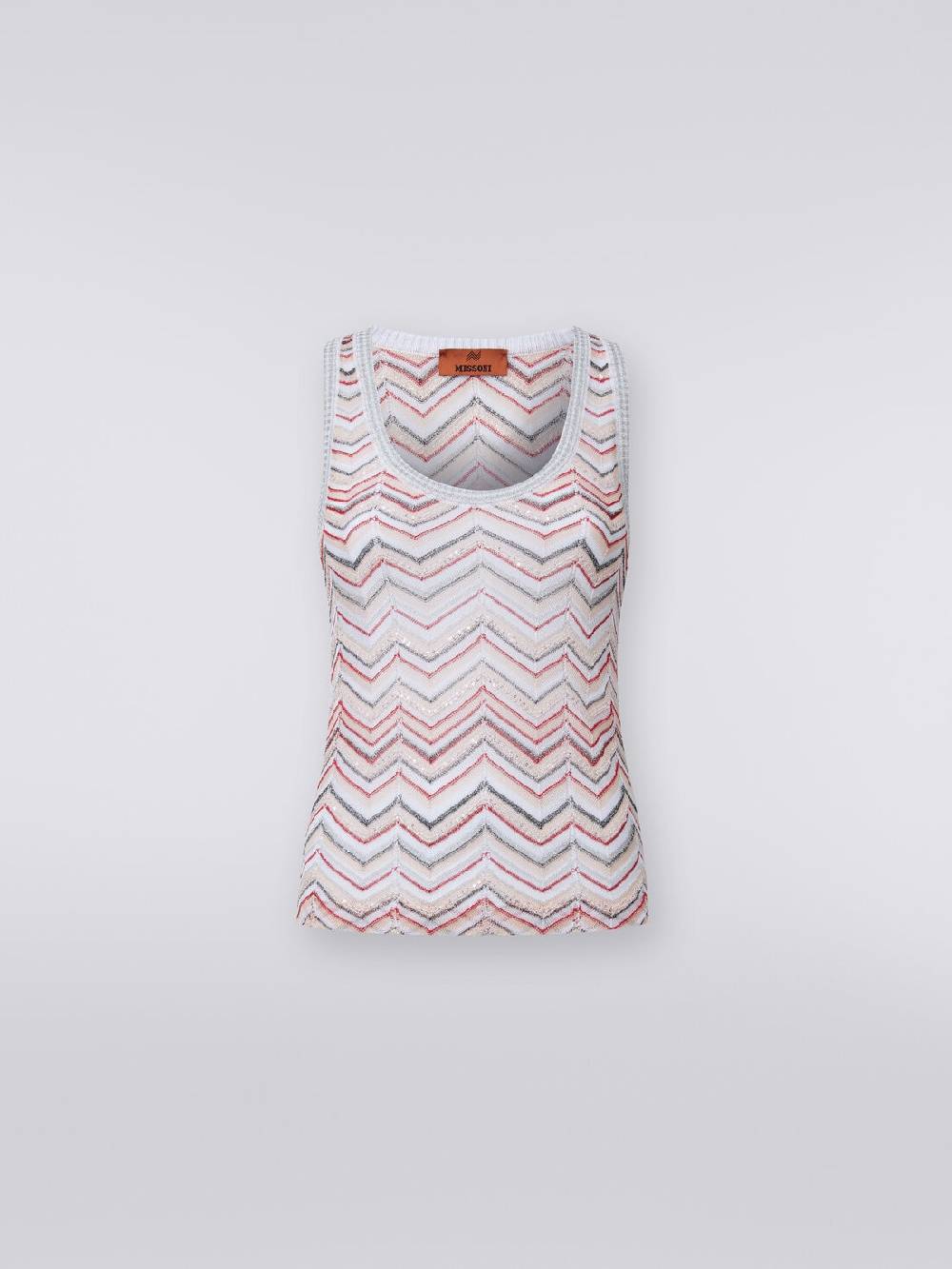 Missoni Canottiera in maglia zig zag con lurex e paillettes Latest fashion