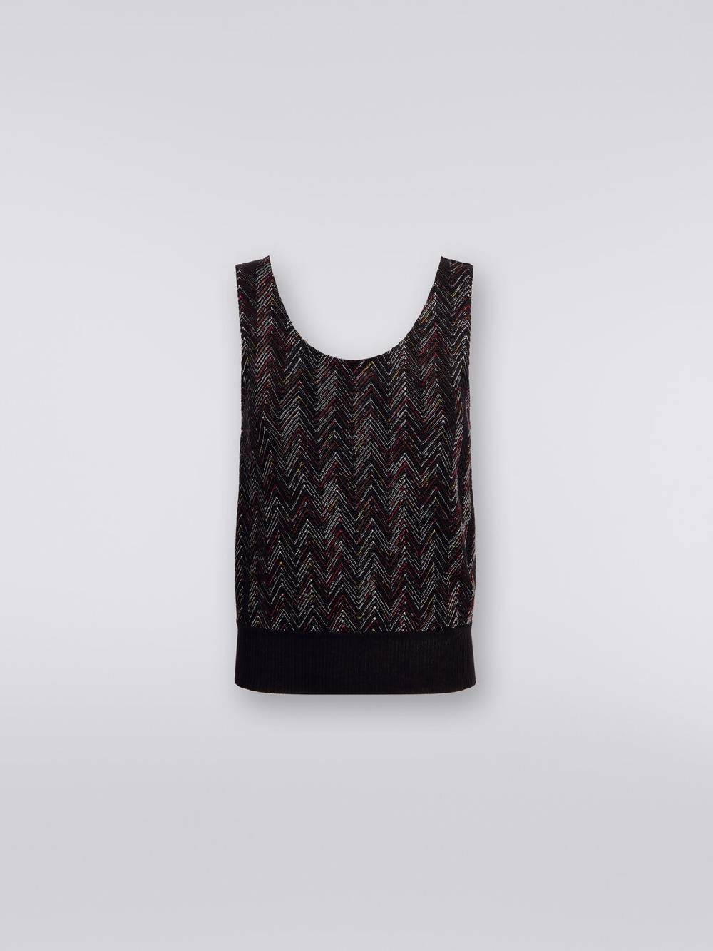 Missoni Canottiera in maglia di lana viscosa zig zag Offerta temporanea