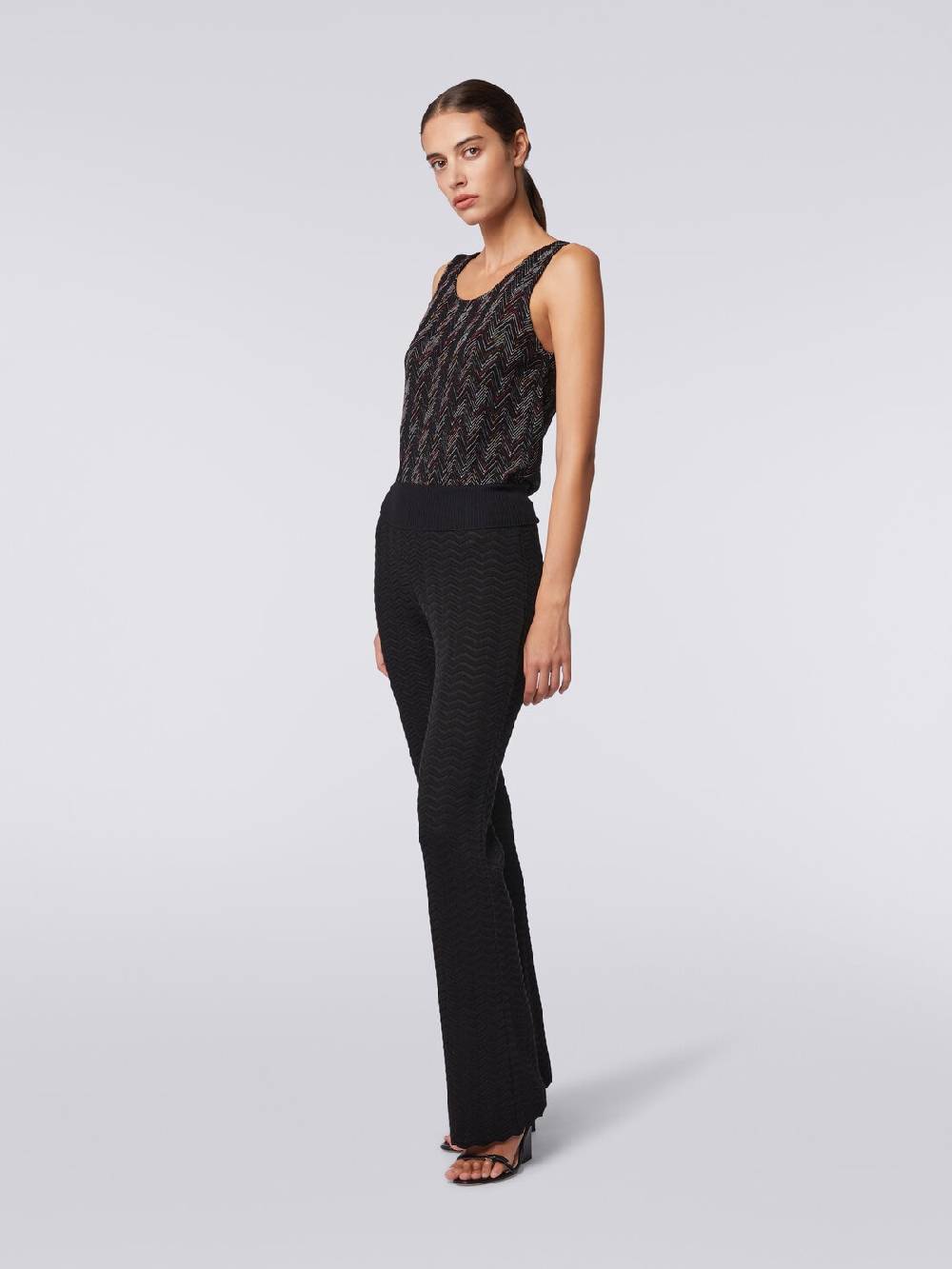 Missoni Canottiera in maglia di lana viscosa zig zag Offerta temporanea