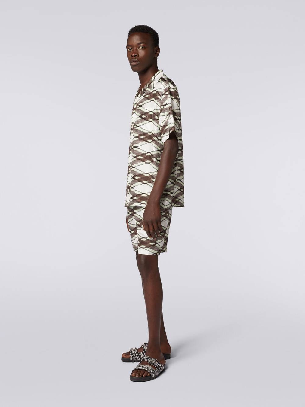 Missoni Camicia a maniche corte modello bowling in seta stampata Offerte esclusive