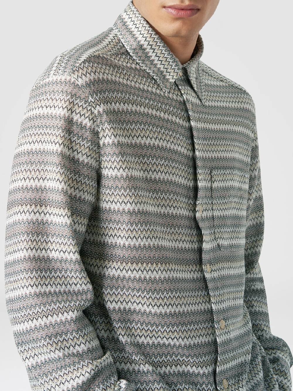 Missoni Camicia a maniche lunghe in misto viscosa chevron Nuovi prodotti