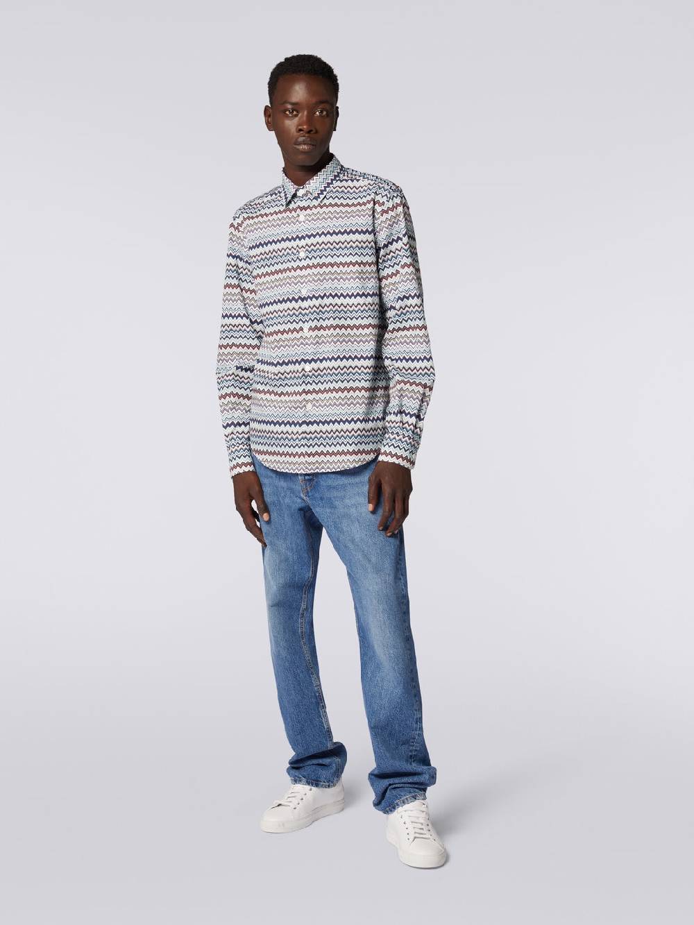 Missoni Camicia a maniche lunghe con stampa zig zag Offerte stagionali