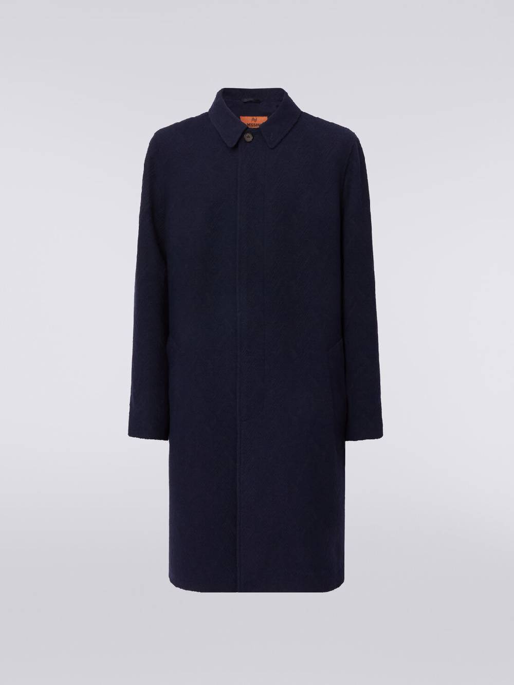 Missoni Cappotto misto lana jacquard con motivo zig zag Sconti VIP
