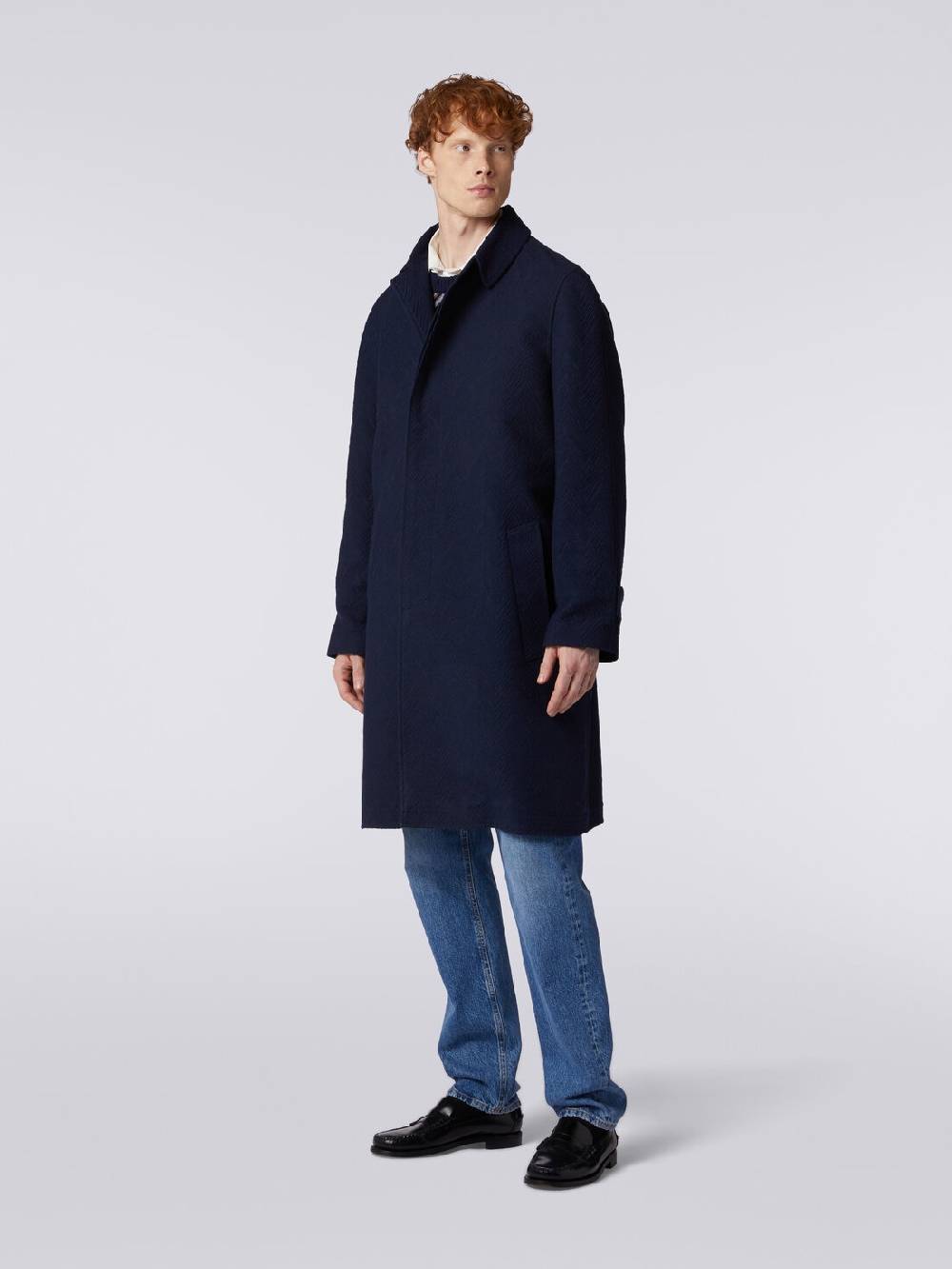 Missoni Cappotto misto lana jacquard con motivo zig zag Sconti VIP