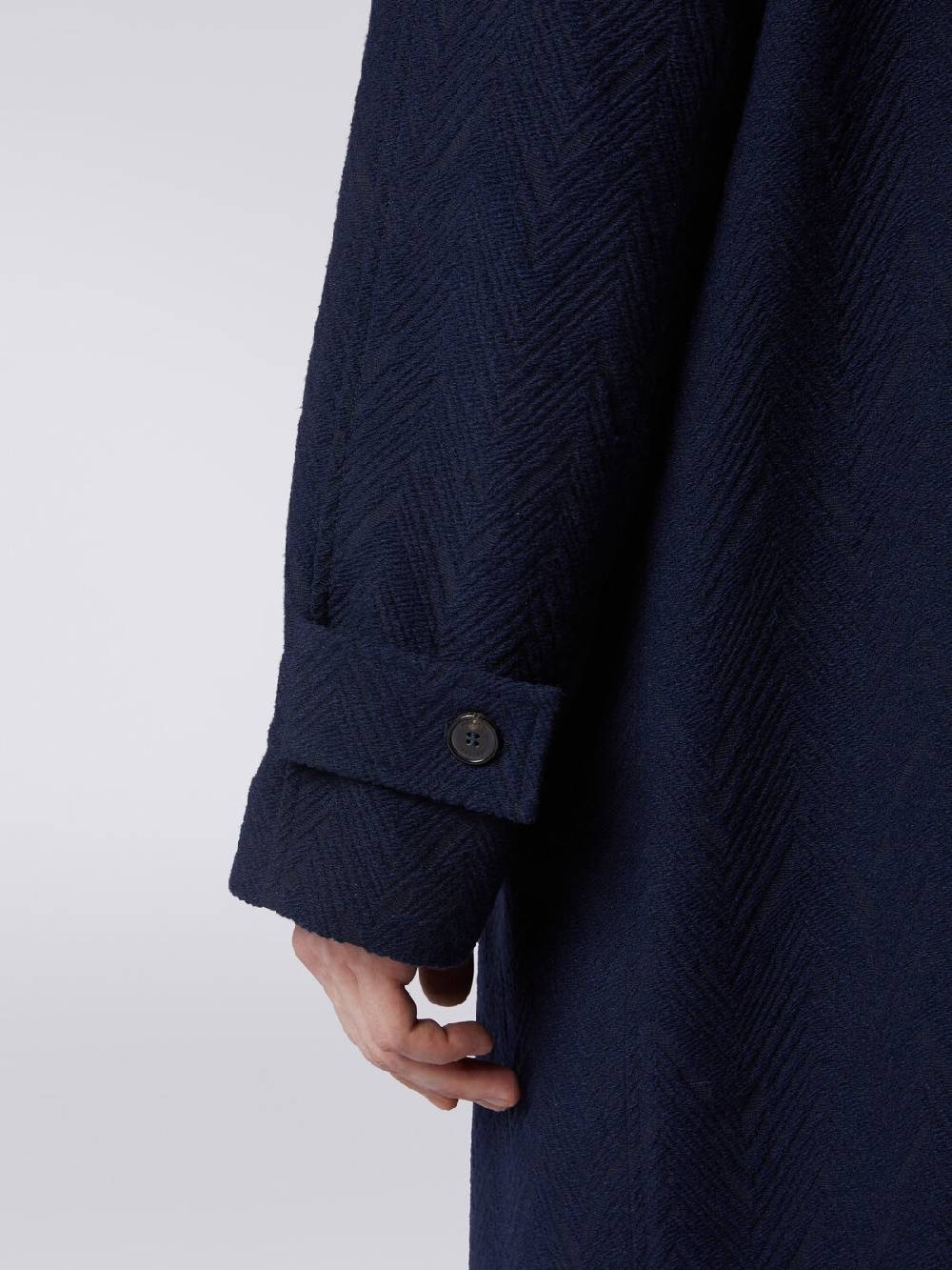 Missoni Cappotto misto lana jacquard con motivo zig zag Sconti VIP