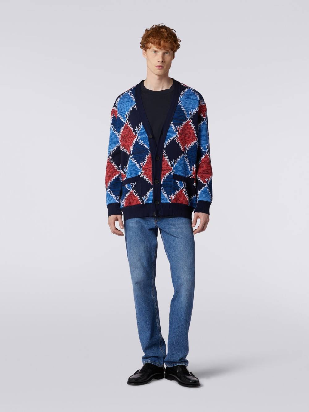 Missoni Cardigan in cotone a losanghe con scritta logo Super Saving Price