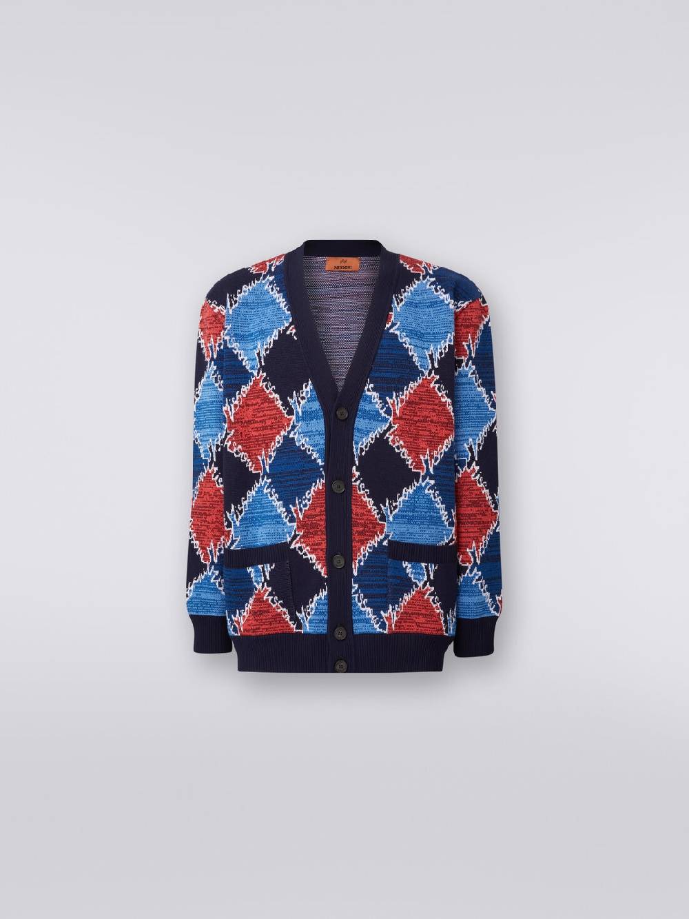 Missoni Cardigan in cotone a losanghe con scritta logo Super Saving Price