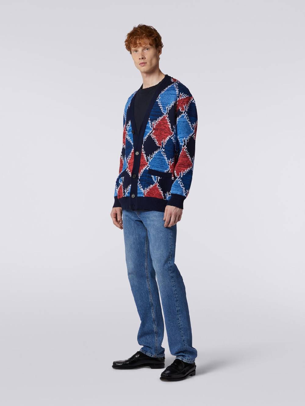 Missoni Cardigan in cotone a losanghe con scritta logo Super Saving Price