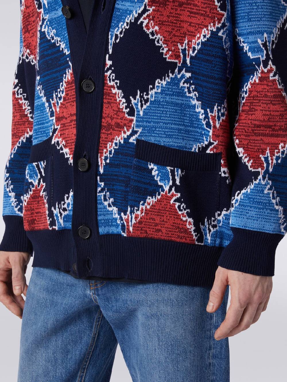 Missoni Cardigan in cotone a losanghe con scritta logo Super Saving Price