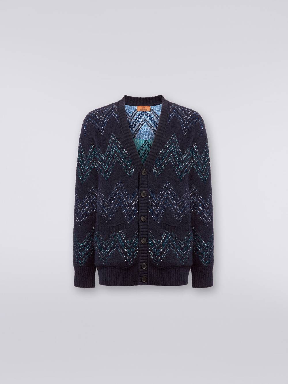 Missoni Cardigan con scollatura a V in misto cotone zig zag Rilascio limitato