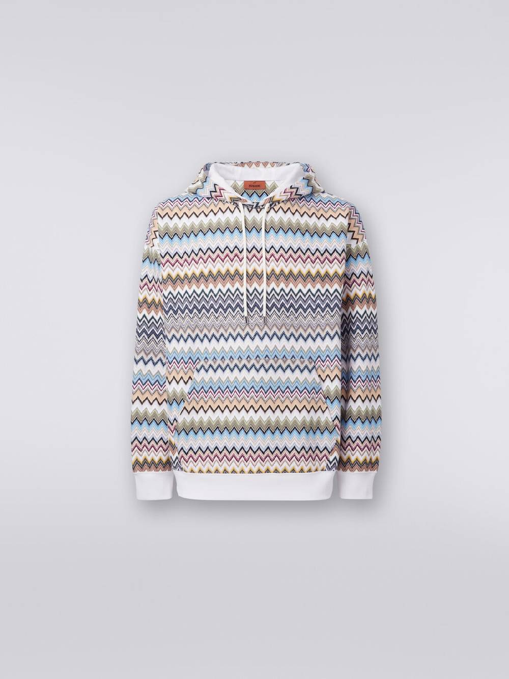 Missoni Felpa con cappuccio in cotone zig zag Latest stili