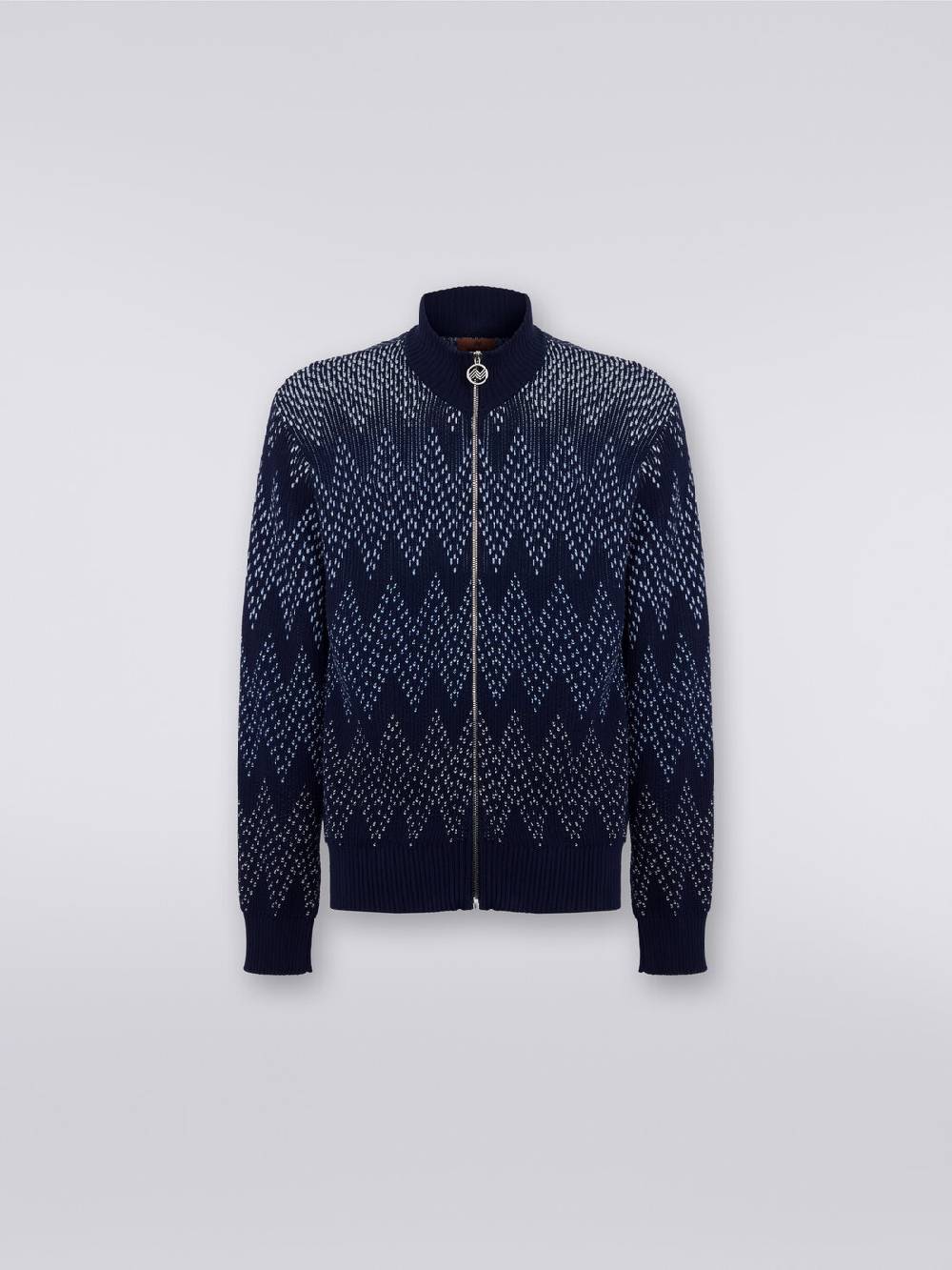 Missoni Giacca in cotone chevron con zip Promozione temporanea