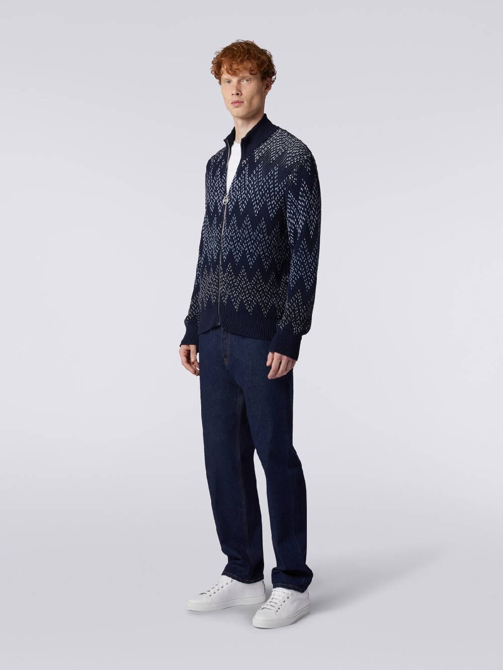 Missoni Giacca in cotone chevron con zip Promozione temporanea