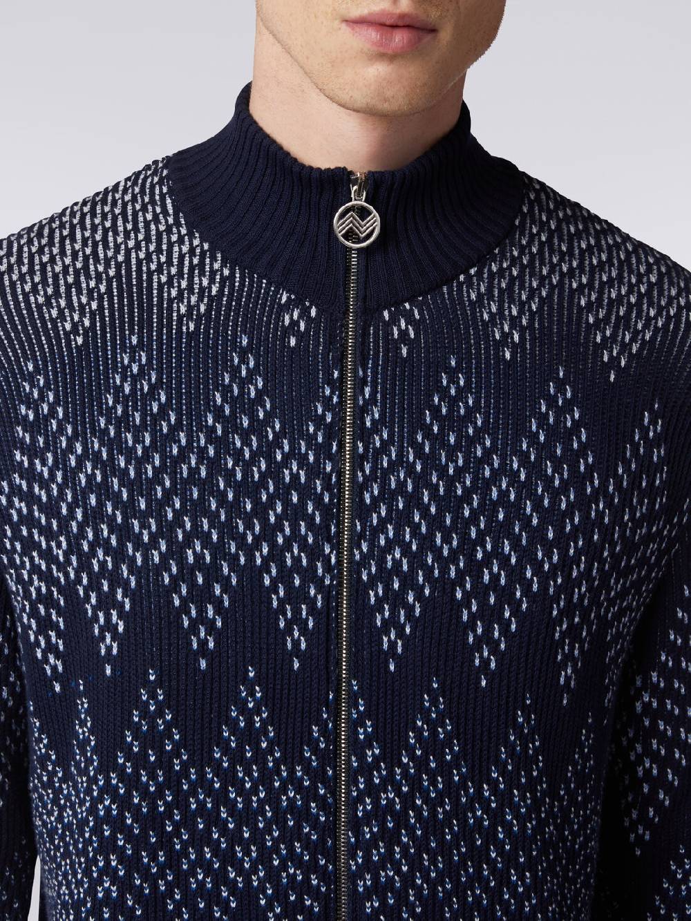 Missoni Giacca in cotone chevron con zip Promozione temporanea