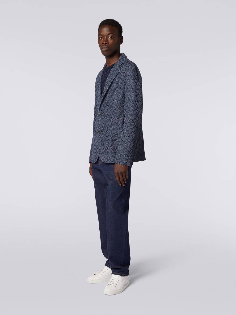 Missoni Blazer monopetto in cotone zig zag Fino al 50% di sconto