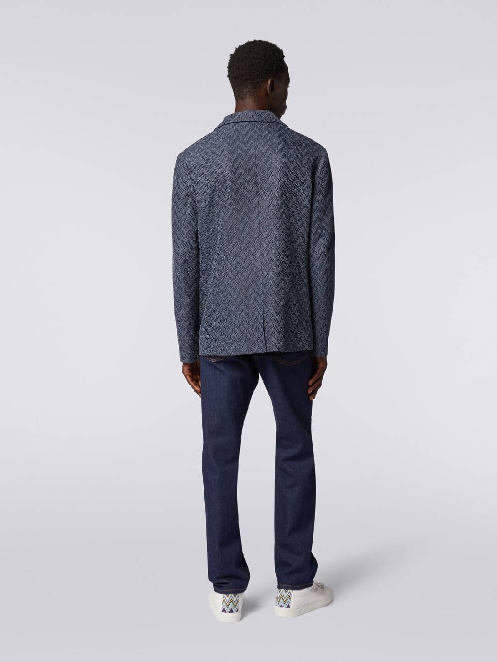 Missoni Blazer monopetto in cotone zig zag Fino al 50% di sconto