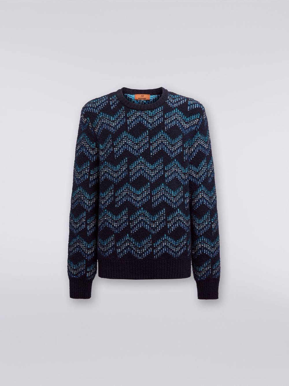 Missoni Pullover girocollo in misto cotone motivo zig zag Discount Store per i nuovi prodotti