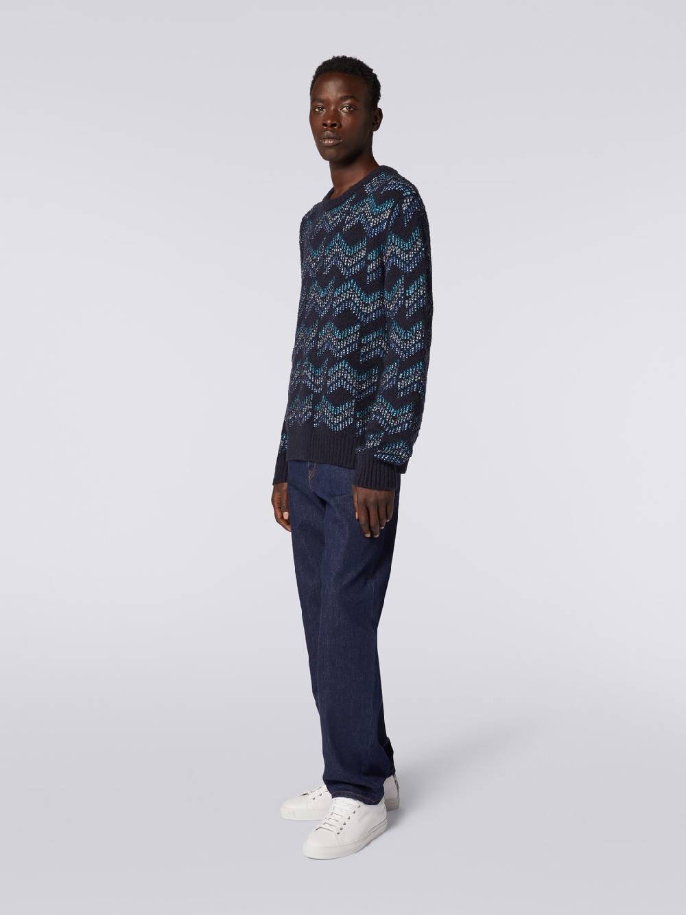 Missoni Pullover girocollo in misto cotone motivo zig zag Discount Store per i nuovi prodotti