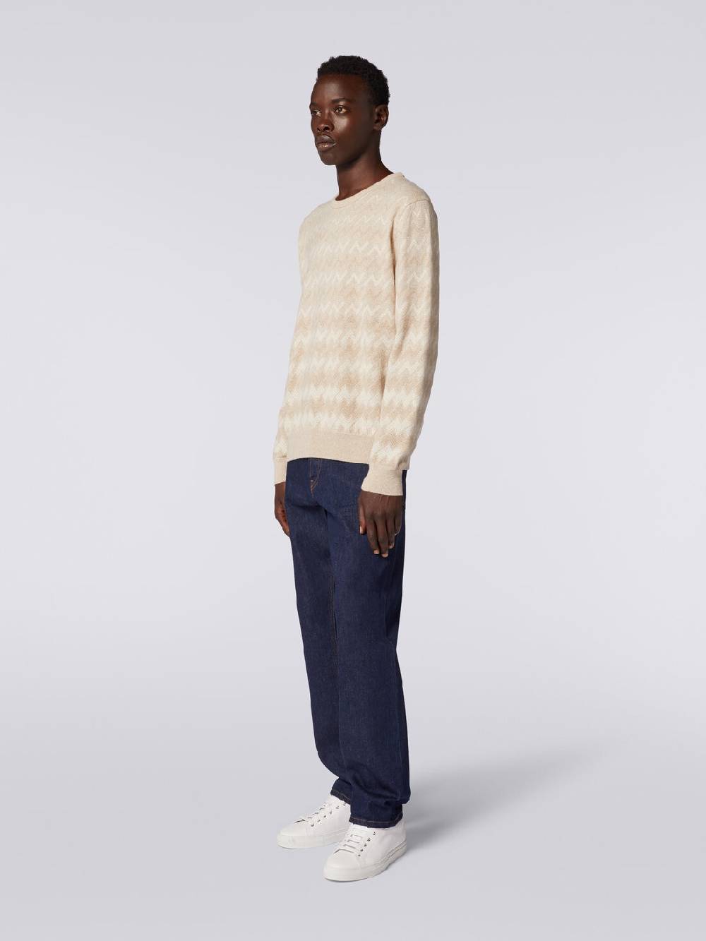 Missoni Pullover girocollo in cachemire con zig zag Super sconto