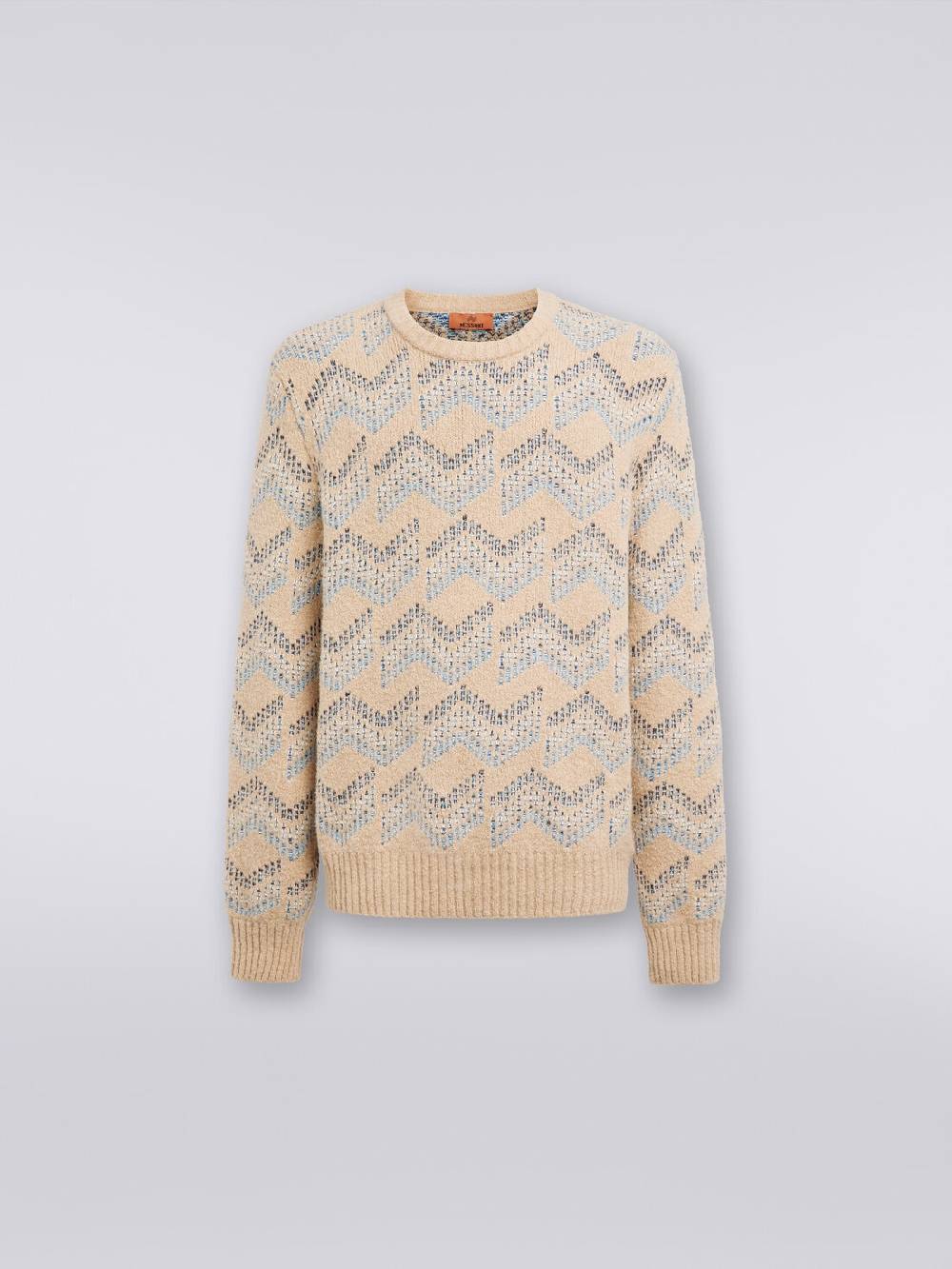 Missoni Pullover girocollo in misto cotone motivo zig zag Enormi sconti
