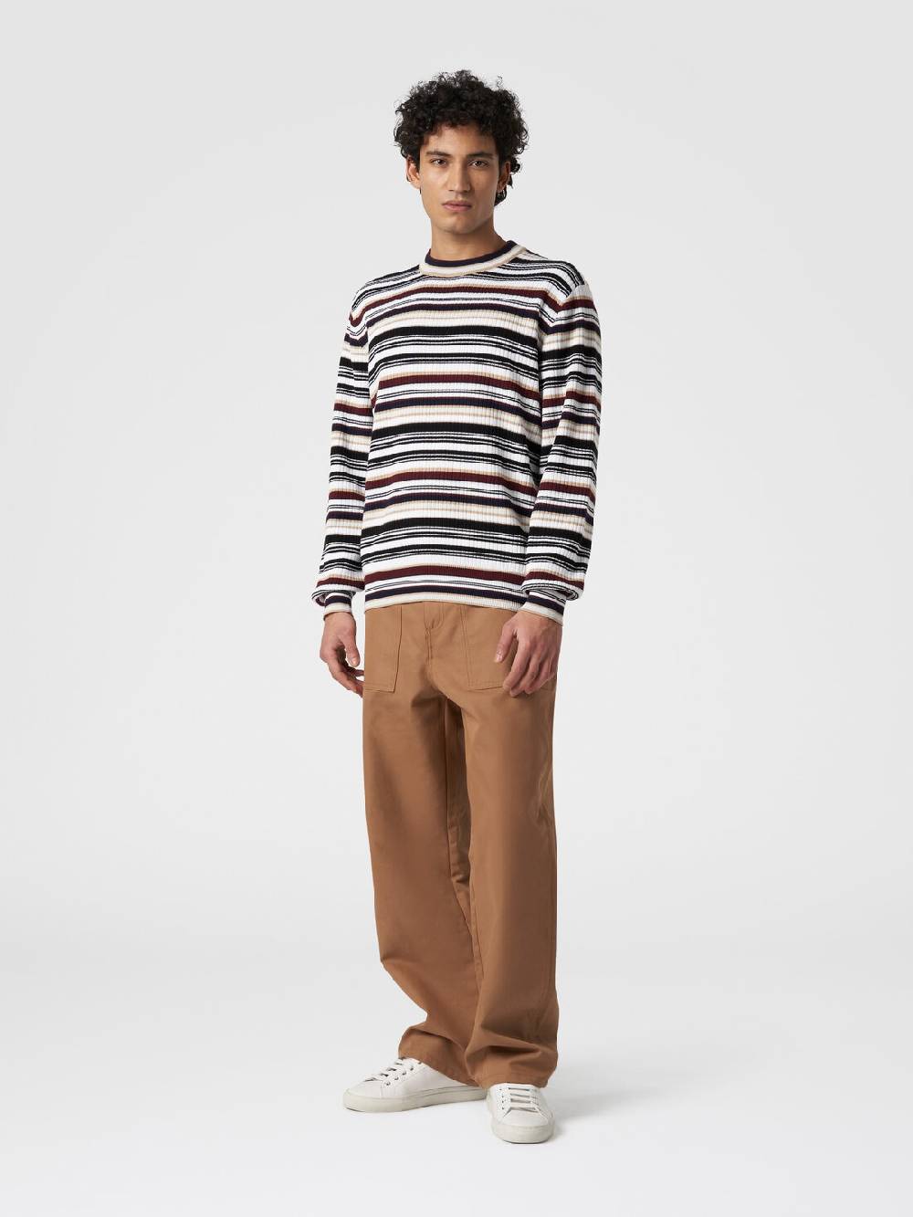 Missoni Pullover girocollo in cotone a righe Limitato a 3 giorni