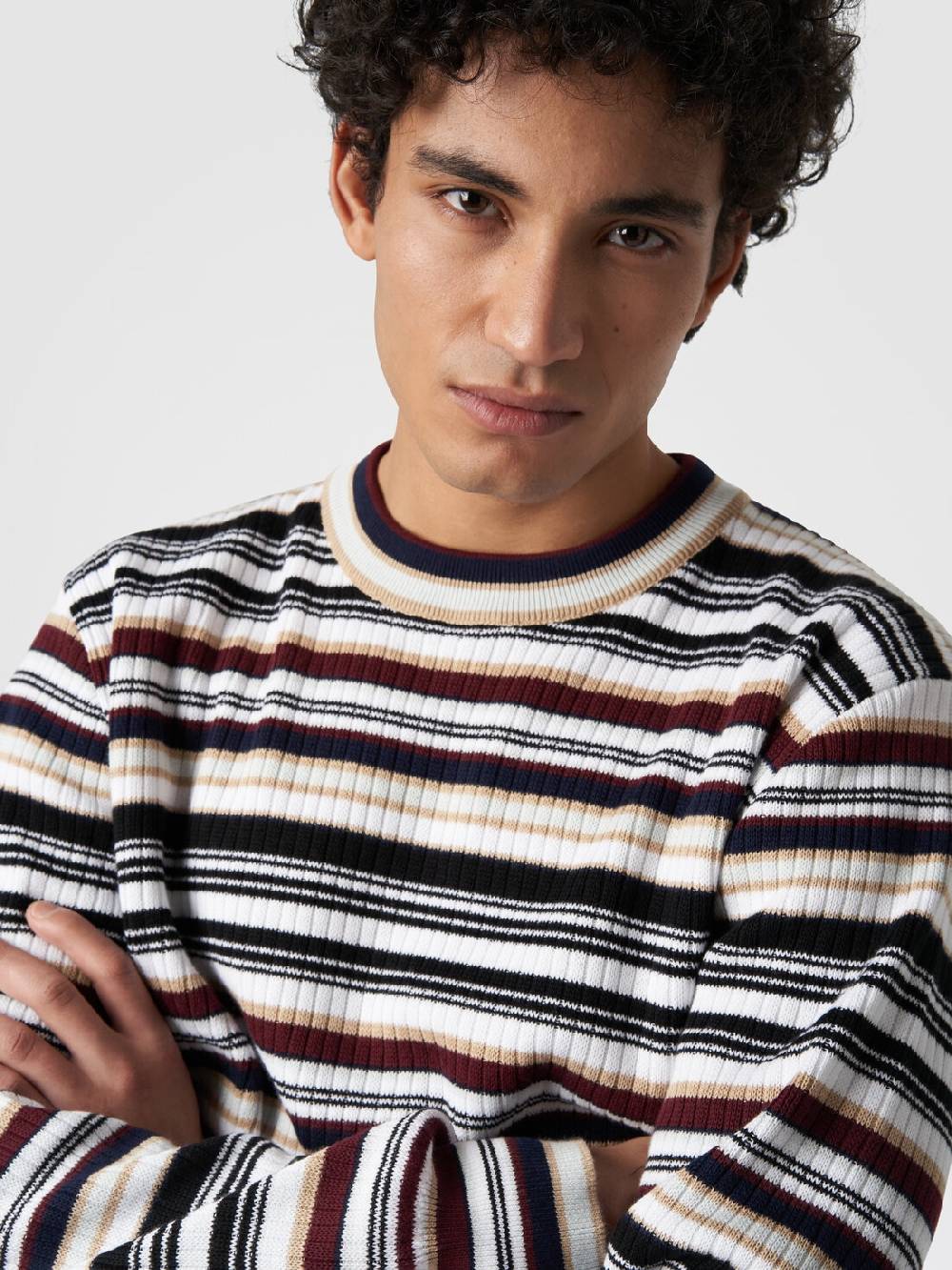 Missoni Pullover girocollo in cotone a righe Limitato a 3 giorni