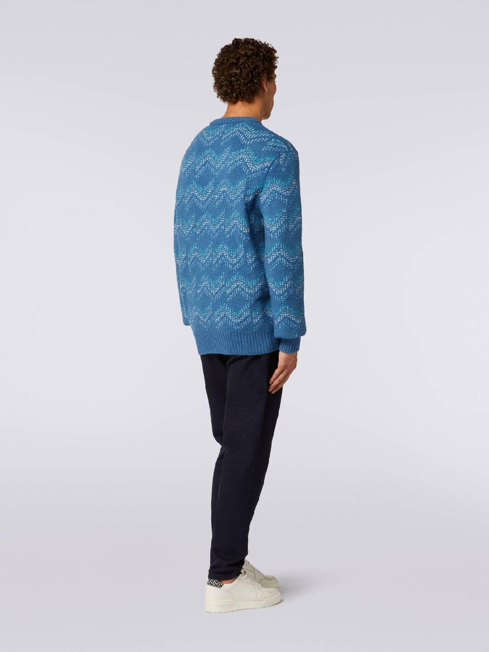 Missoni Pullover girocollo in misto cotone motivo zig zag Esporta salva