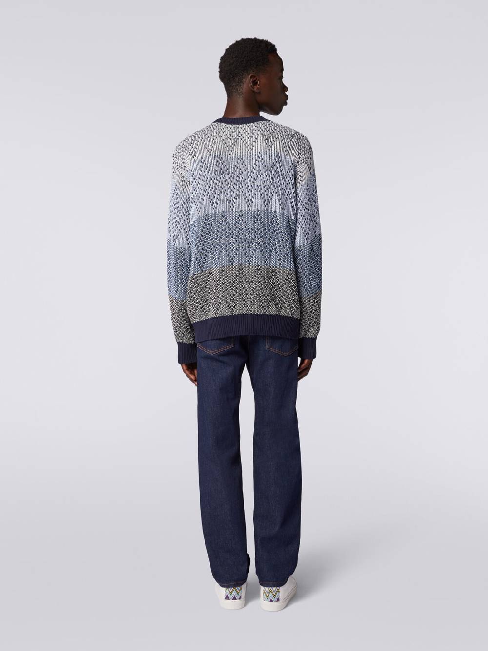 Missoni Pullover girocollo in cotone zig zag Duty-free