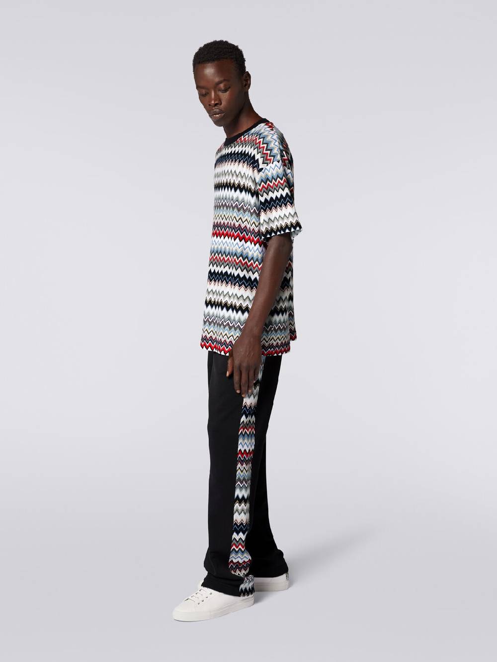 Missoni Joggers in cotone con inserti zig zag 2025