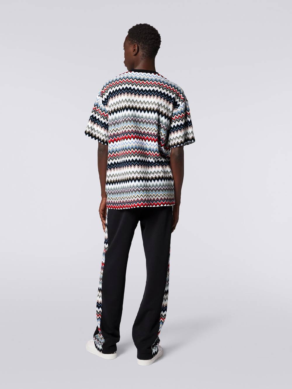 Missoni Joggers in cotone con inserti zig zag 2025