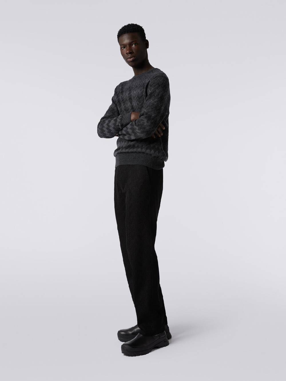 Missoni Pantaloni chino in cotone chevron Nuovo