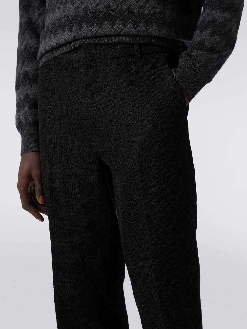 Missoni Pantaloni chino in cotone chevron Nuovo