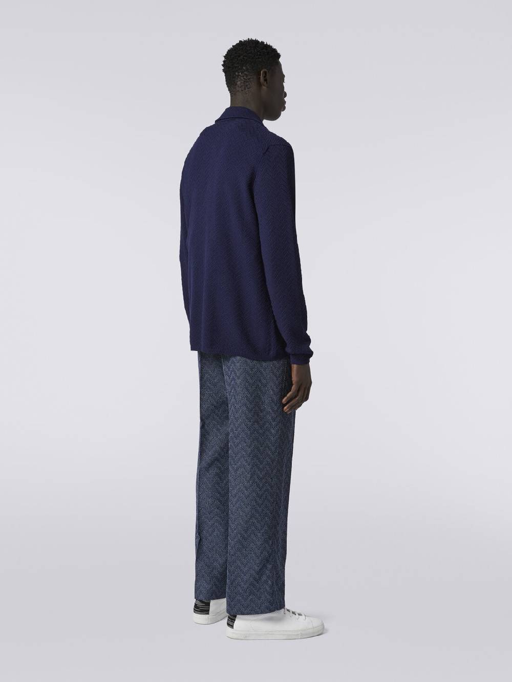 Missoni Pantaloni dritti in maglia di cotone chevron Qualità