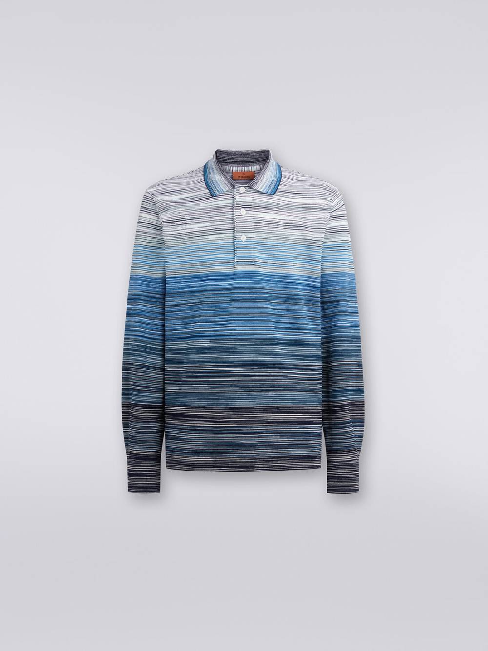 Missoni Polo a maniche lunghe in piquet di cotone fiammato Vendita