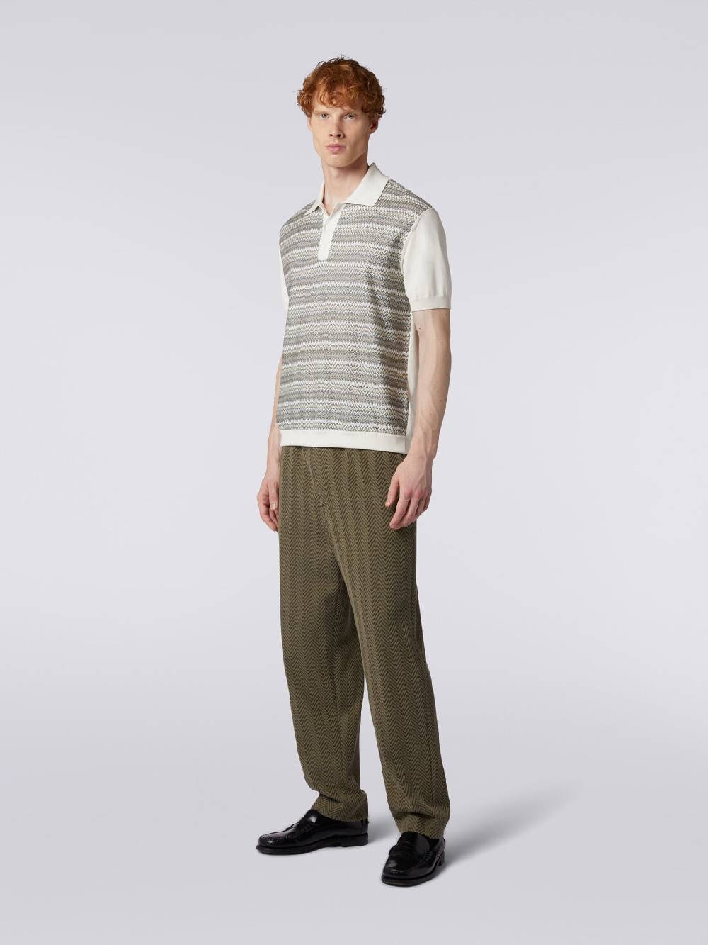 Missoni Polo a maniche corte zig zag con profili a contrasto Negozi Online