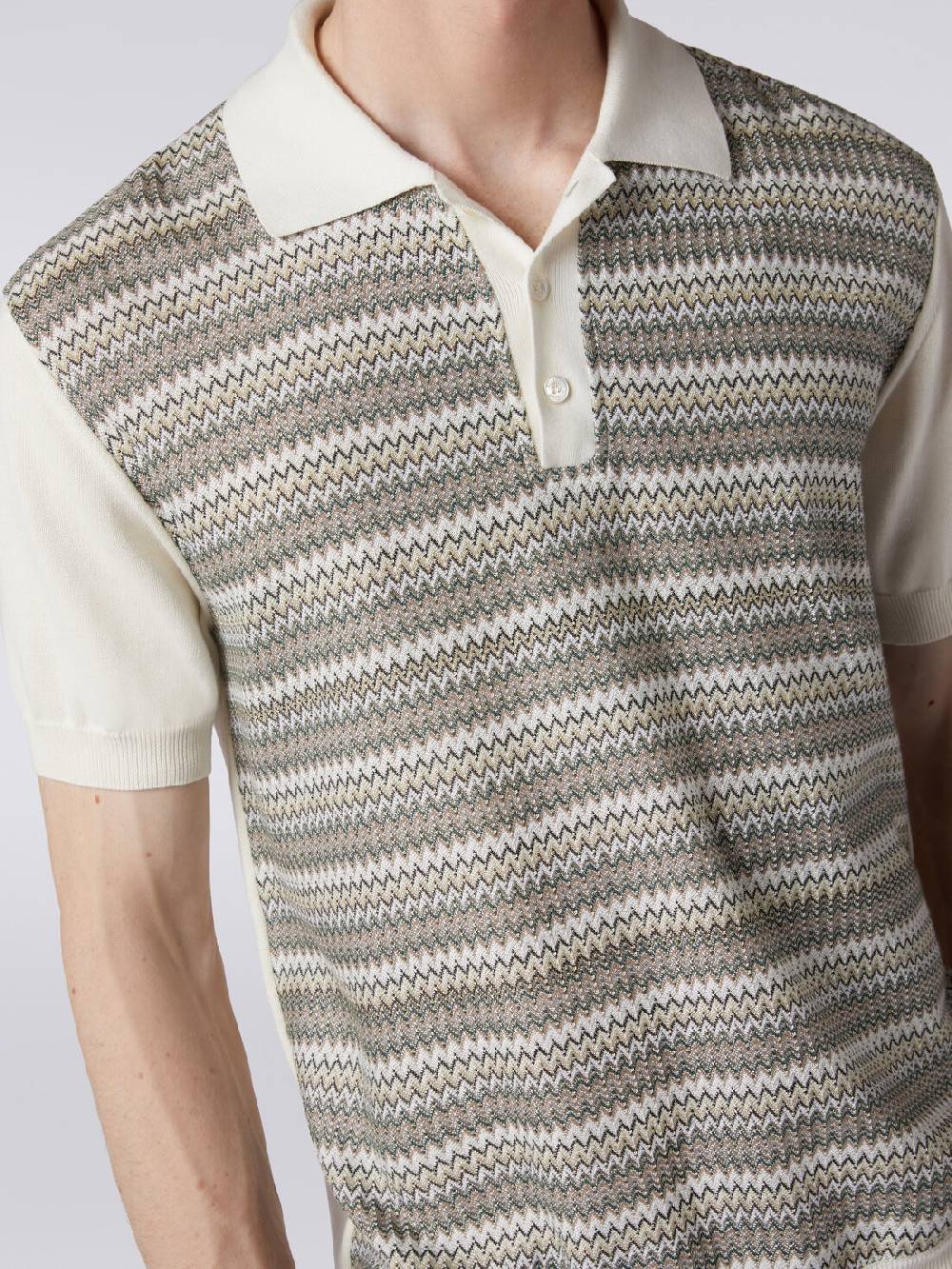 Missoni Polo a maniche corte zig zag con profili a contrasto Negozi Online