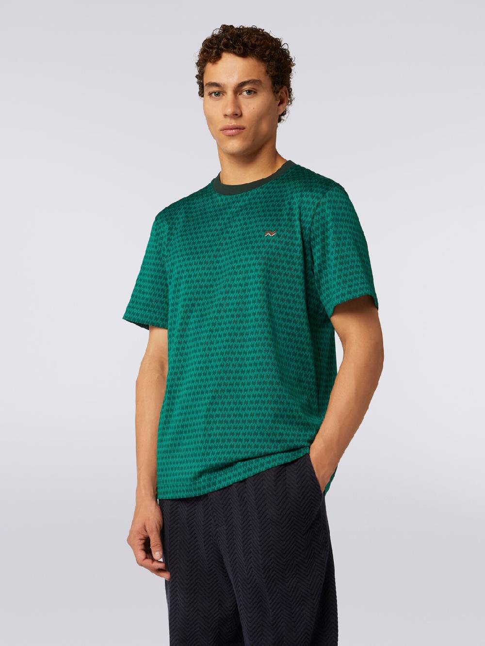 Missoni T-shirt girocollo in cotone con ricami Fino Al -60%