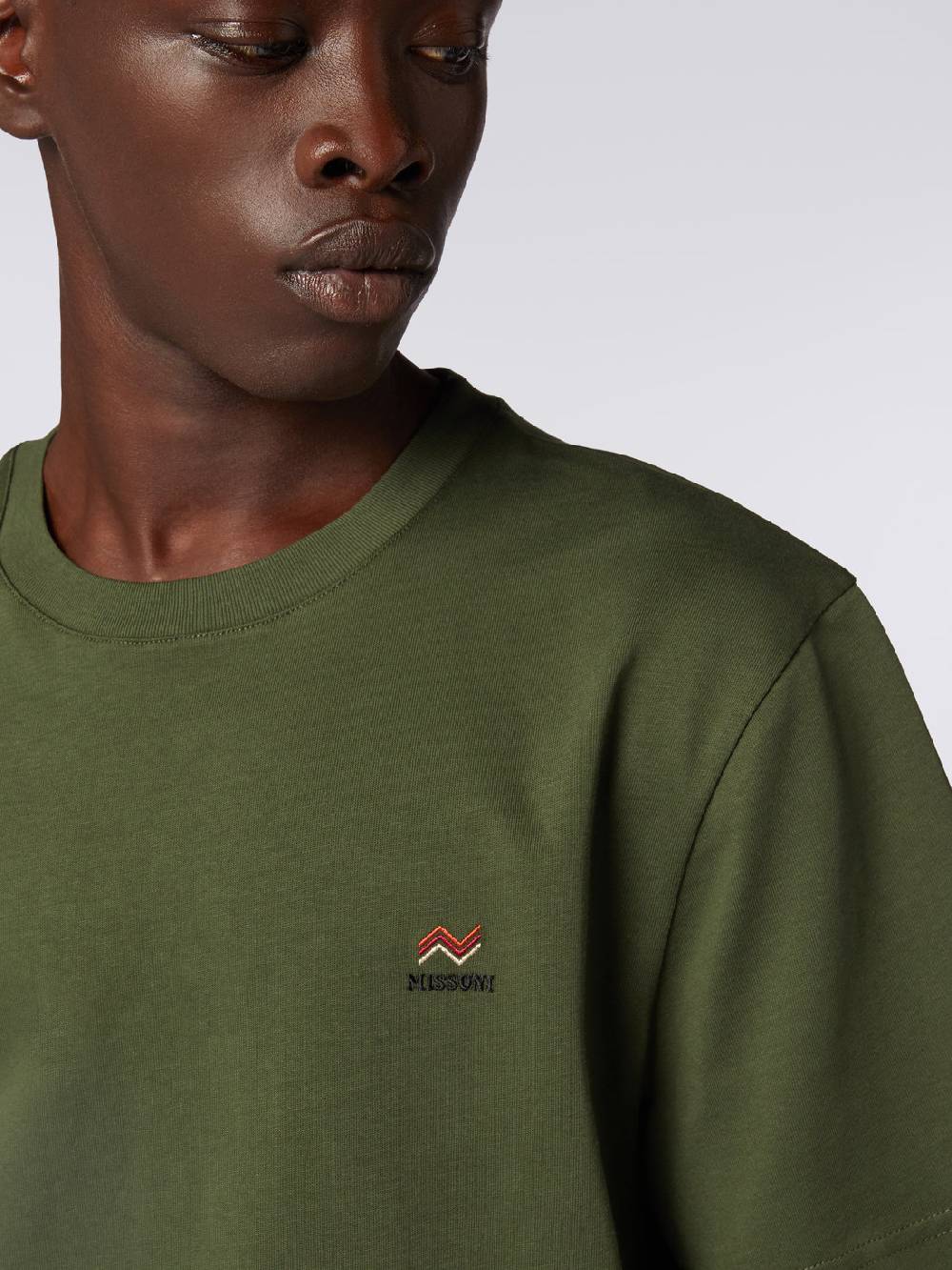 Missoni T-shirt girocollo in cotone con ricamo e logo Convenienza