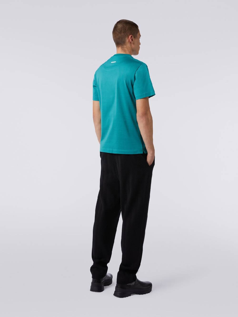 Missoni T-shirt a maniche corte in cotone zig zag Presa