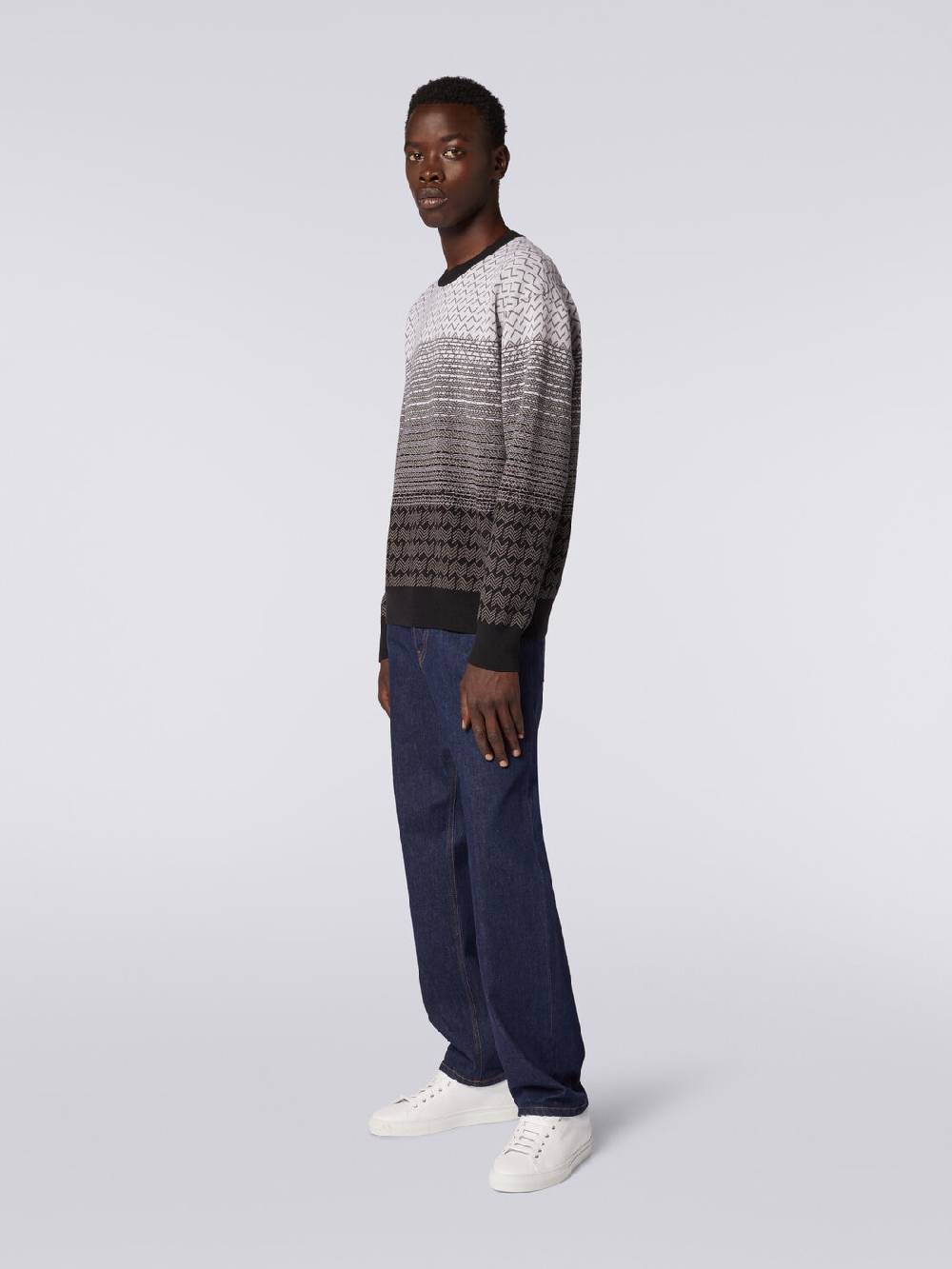 Missoni Pullover girocollo in lana e cotone Economico