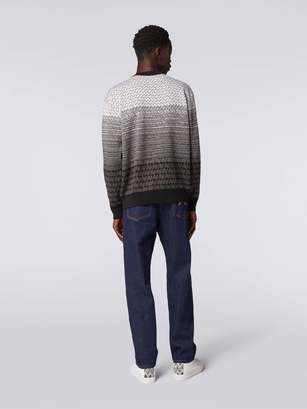 Missoni Pullover girocollo in lana e cotone Economico