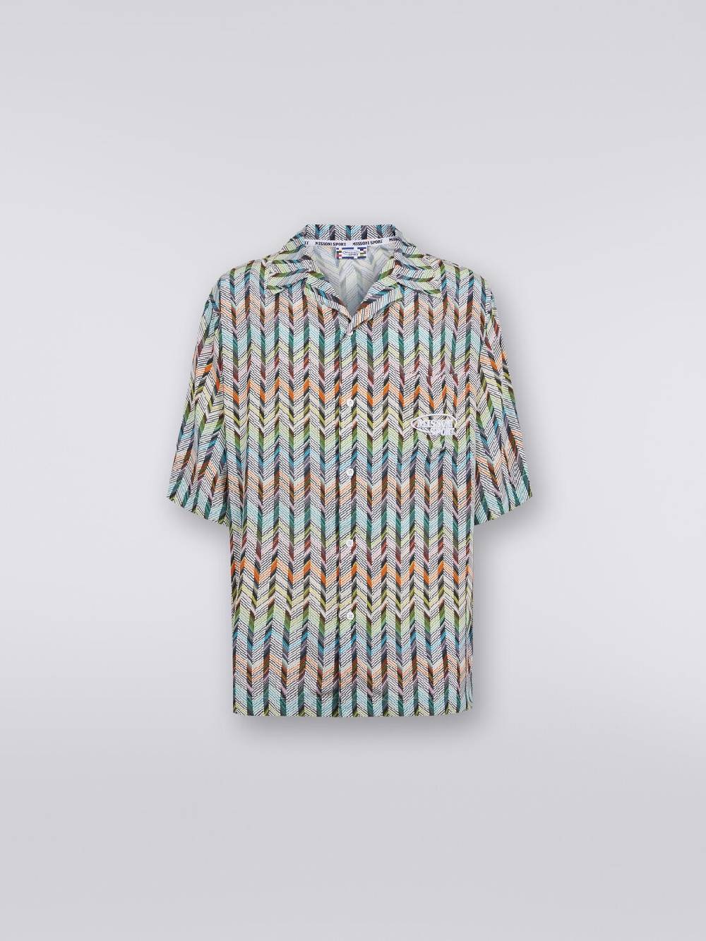Missoni Camicia da bowling in viscosa stampata con logo Online