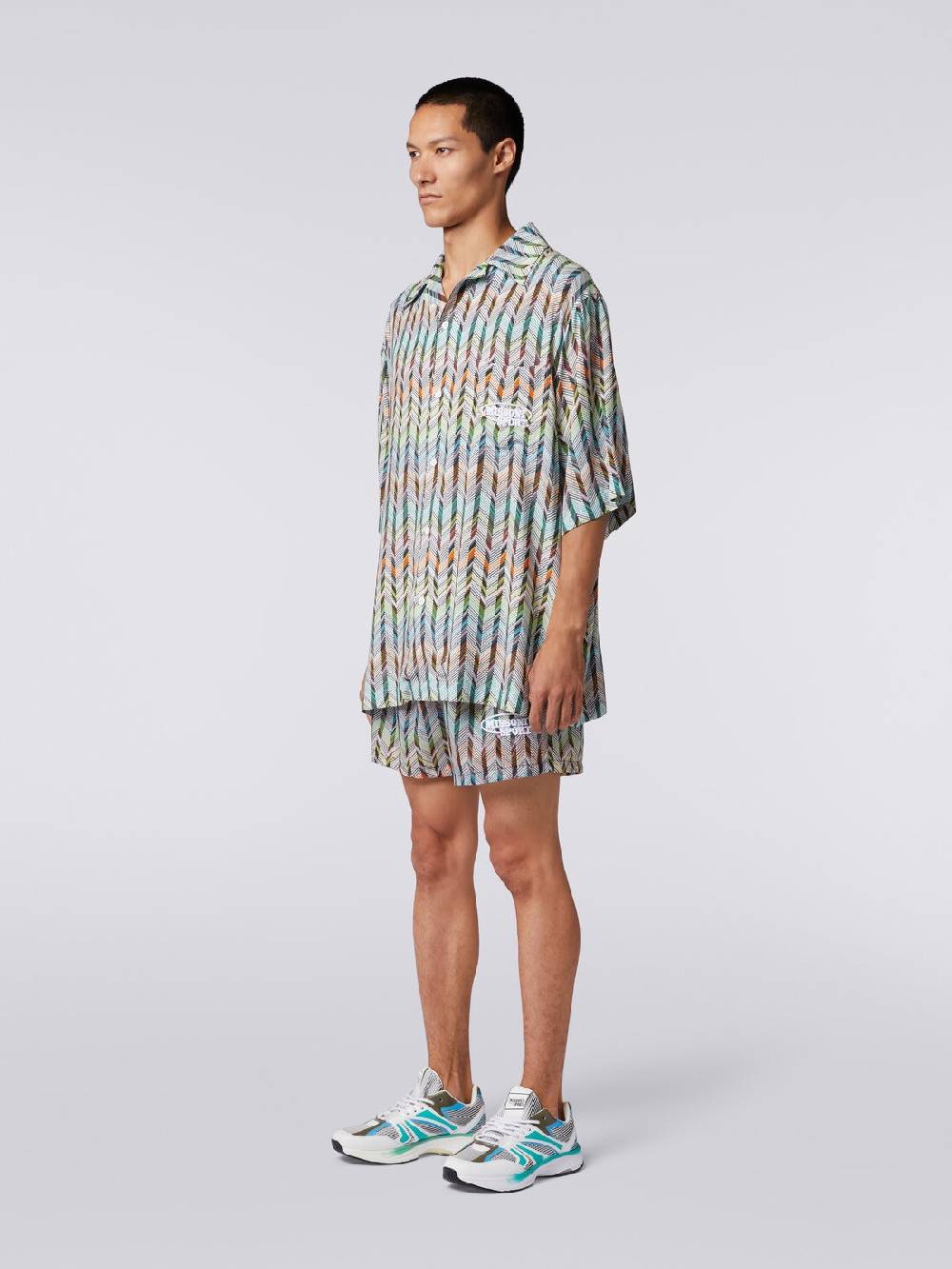Missoni Camicia da bowling in viscosa stampata con logo Online