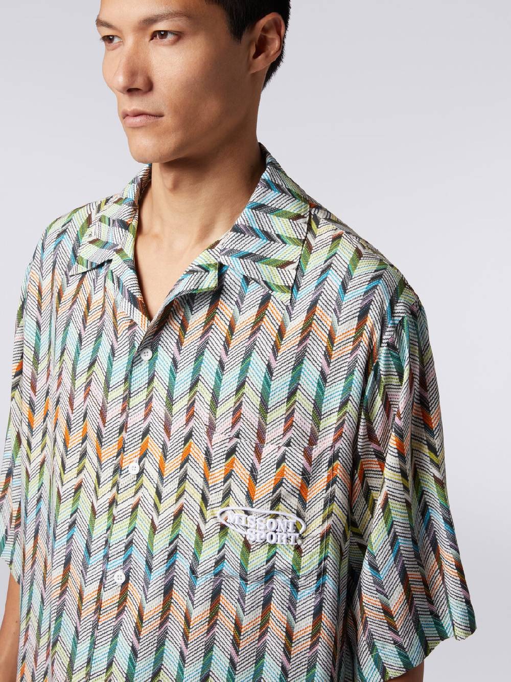 Missoni Camicia da bowling in viscosa stampata con logo Online