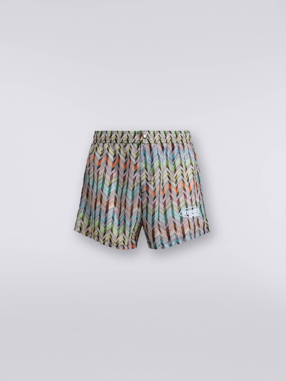 Missoni Boxer mare in nylon stampato con logo Saldi