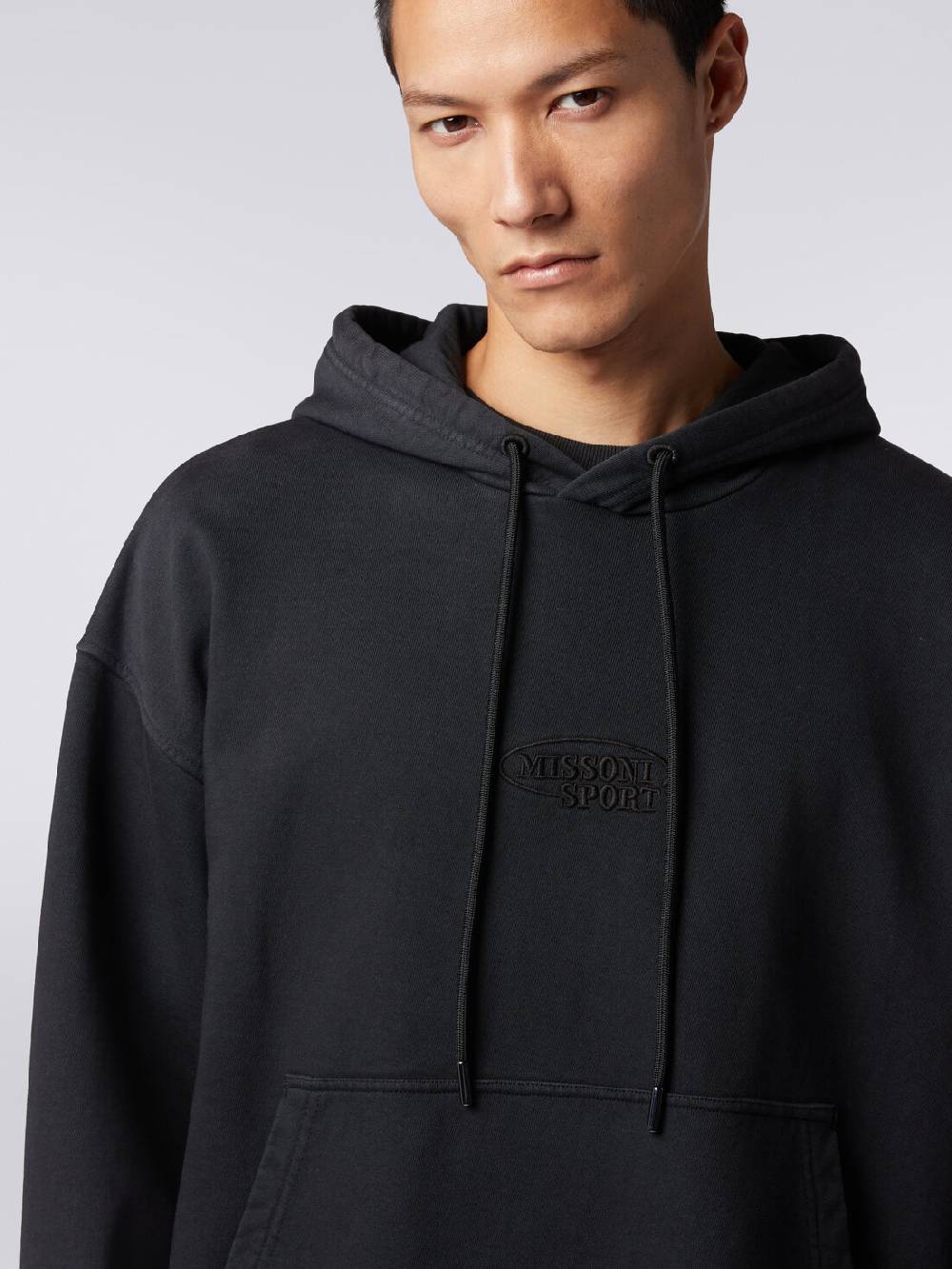Missoni Felpa in cotone con cappuccio e logo Offerte