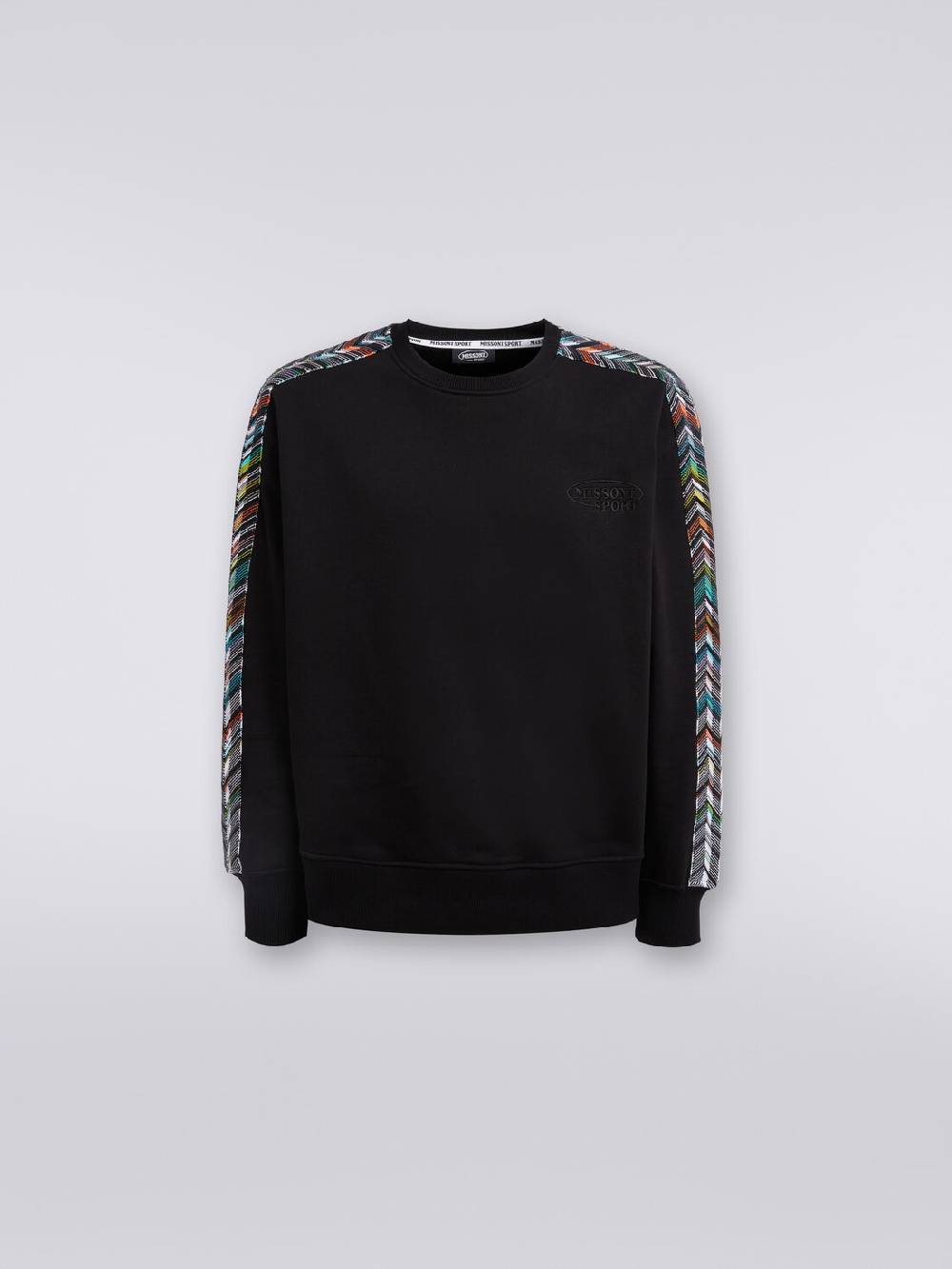 Missoni Felpa girocollo in cotone con dettagli in maglia zig zag Vendita Calda